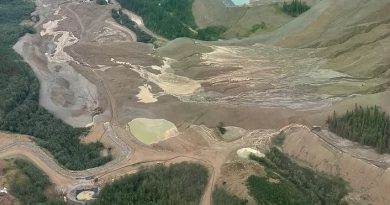 Vue aérienne d'une mine