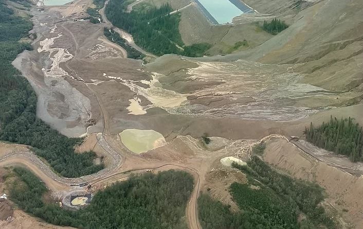 Vue aérienne d'une mine
