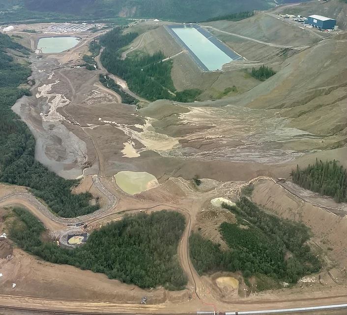 Vue aérienne d'une mine