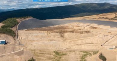 Vue aérienne d'une mine.
