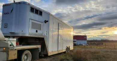 Un abattoir mobile vue de l'extérieur