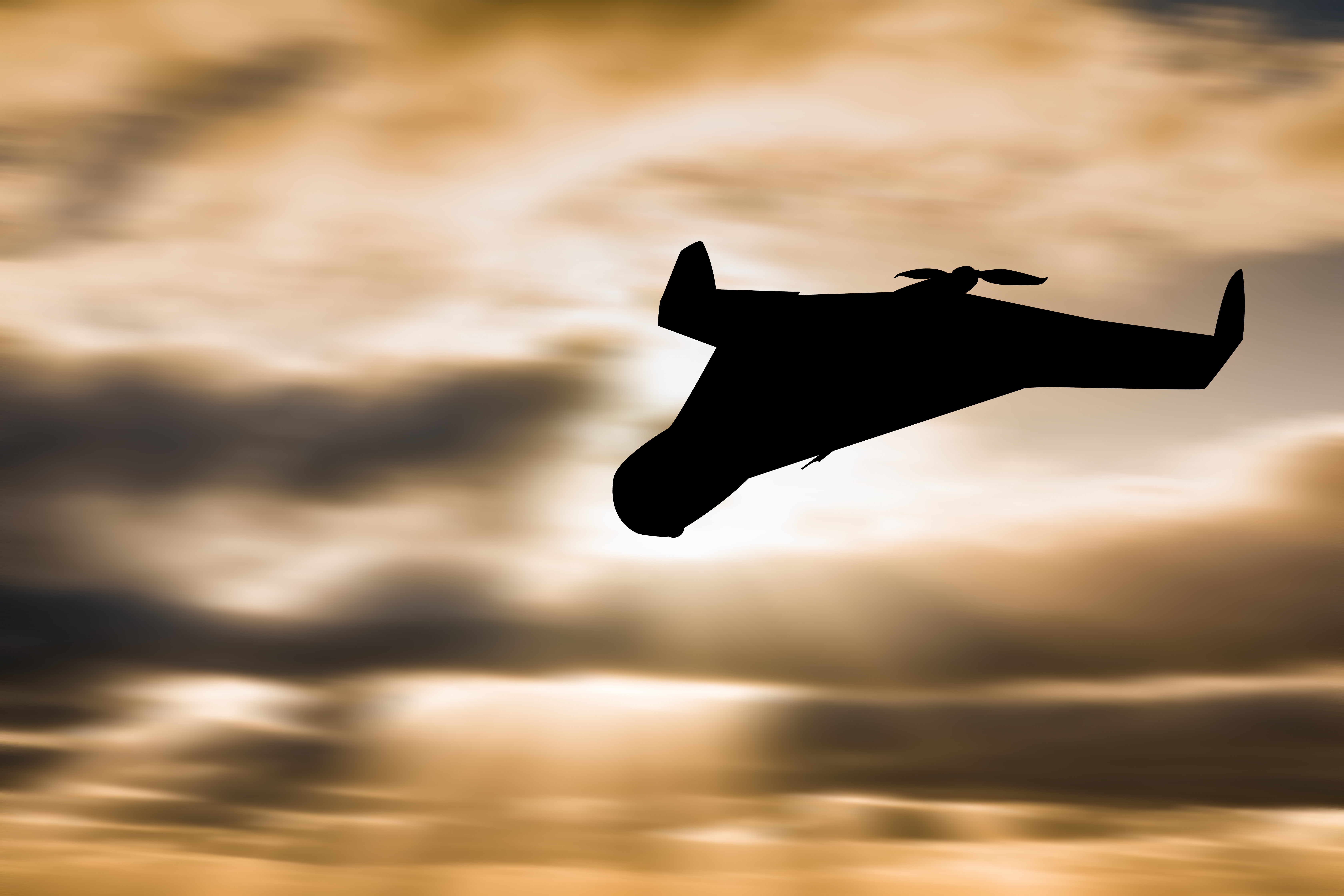 Image floue d'un drone