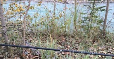 Plan d'une ligne de fibre optique le long d'une rivière.