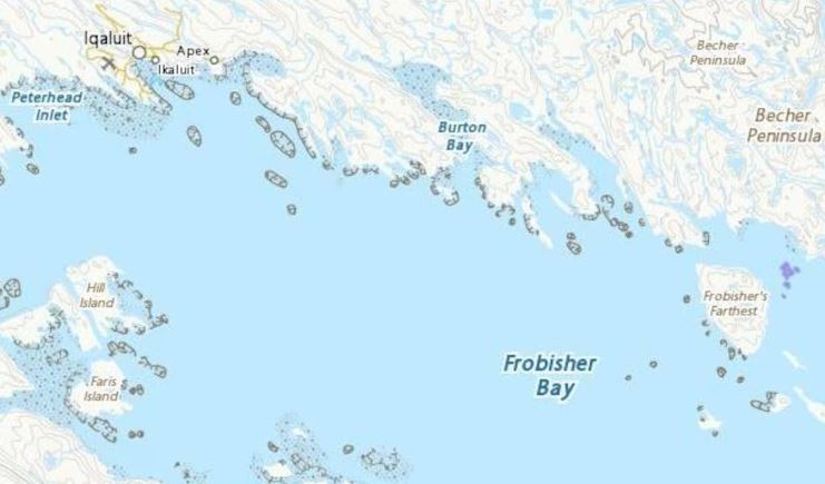 Carte du Nunavut.