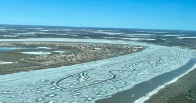 La communauté d'Aklavik, dans les Territoires du Nord-Ouest du Canada.