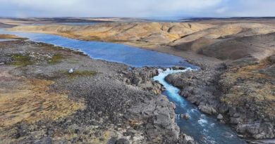 La rivière Kuugaluk vue de haut.
