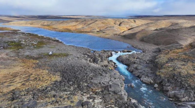 La rivière Kuugaluk vue de haut.
