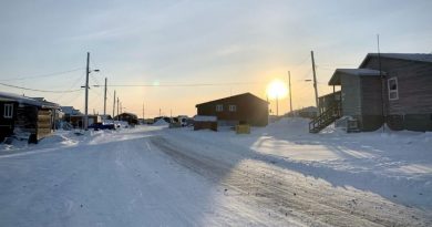 Une rue d'Arvait au mois de février.