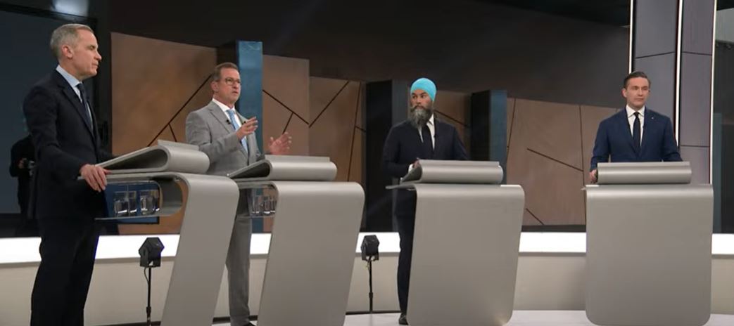 Les quatre chefs lors du débat.