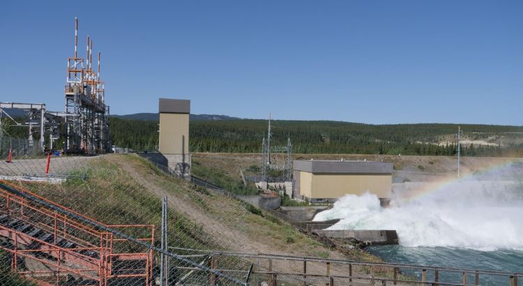 Le barrage hydroélectrique de Whitehorse.
