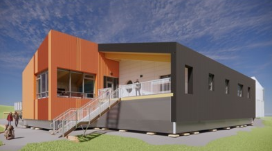 Représentation du concept du bureau et centre culturel de la réserve de parc national Nááts'įhch'oh