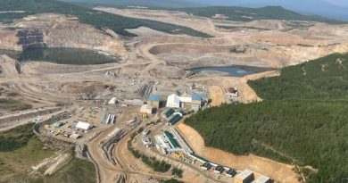 Vue aérienne du site de la mine Minto, en juillet 2023.