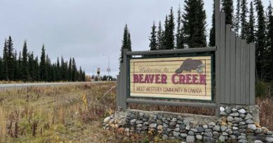 Affiche indiquant bienvenue à Beaver Creek.