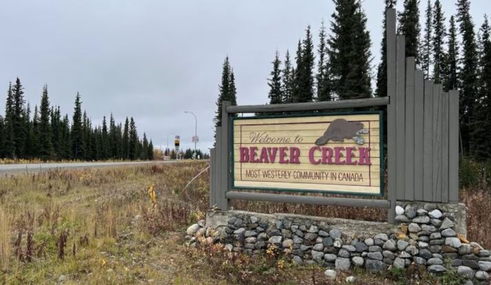 Affiche indiquant bienvenue à Beaver Creek.
