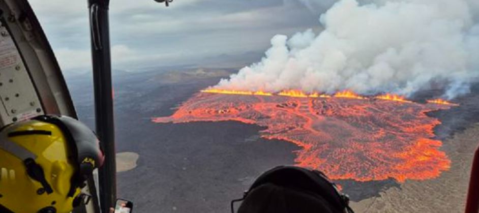 Éruption d'un volcan en Islande