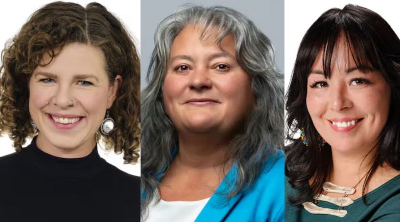 Les portraits de trois femmes.