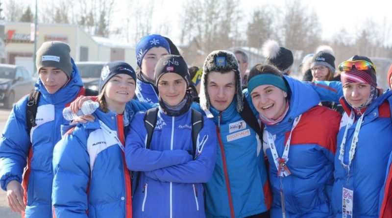 La délégation russe lors des Jeux d'hiver de l'Arctique de 2018