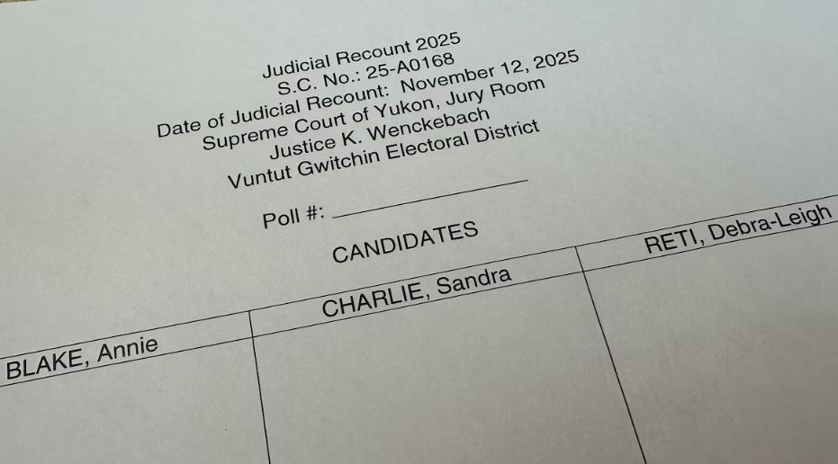 Une feuille de papier où il est possible de noter le nombre de suffrages pour chaque candidate.