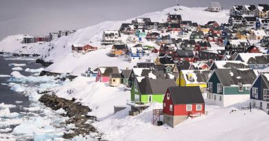 Des habitations traditionnelles groenlandaises à Nuuk, la capitale.