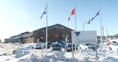 L'hôpital de Kuujjuaq, en hiver.