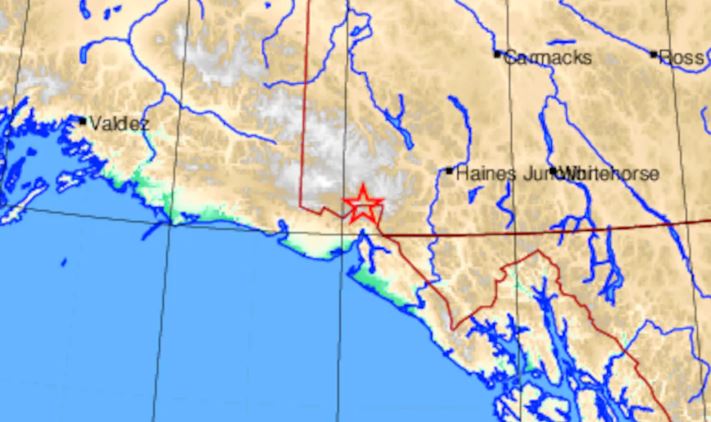 Une carte montrant l'épicentre du séisme.