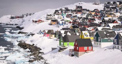 Des habitations traditionnelles groenlandaises à Nuuk, la capitale.