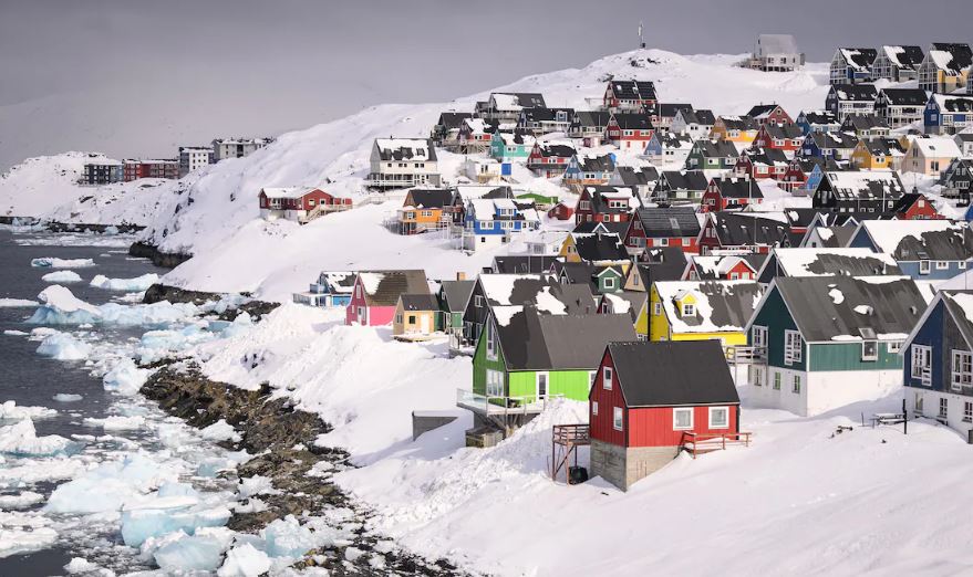 Des habitations traditionnelles groenlandaises à Nuuk, la capitale. 