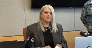 Jo Ann Schwartz, du Bureau de la vérificatrice générale du Canada, parle devant des microphones.