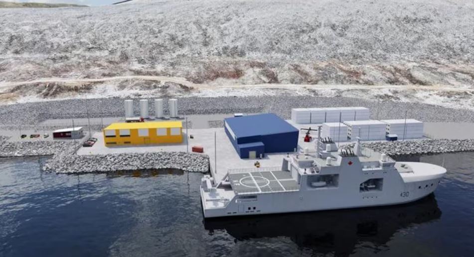 Une illustration du projet de port en eau profonde à Qikiqtarjuaq, au Nunavut.