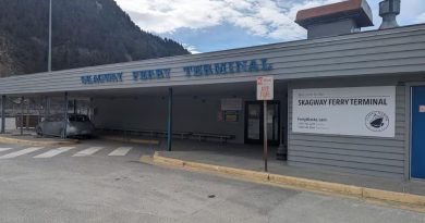 Une image de la gare du traversier de Skagway, prise le 27 avril 2024.