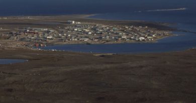 Vue aérienne de Gjoa Haven en 2017.